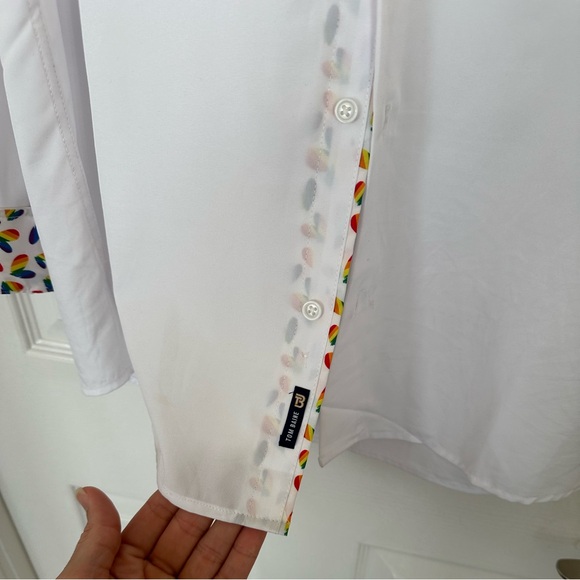 Pride Tom Baine White Button Up Dress Shirt - Picture 3 of 8
